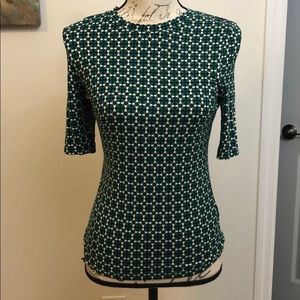 Geometrical green printed shirt size small